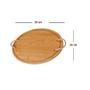 Imagem de 5 un Bandeja De Bambu Oval Com Alça De Corda Servir  33CM