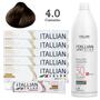 Imagem de 5 Un Coloração 4.0 Castanho Itallian Color 60g + Oxi 30 1l