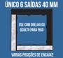 Imagem de 5 Unidades - Ralo Linear 8 x 51 Multi Saídas - grelha dupla Face - Preto