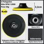 5 X Lixas 4 Pol. 100mm Diamantada + 1 Disco Prato Suporte Grão Polir Lixadeira Granito Mármore KaQi Imagem de 5 X Lixas 4 Pol. 100mm Diamantada + 1 Disco Prato Suporte Grão Polir Lixadeira Granito Mármore KaQi
