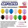 Imagem de 50 Balão Bexiga Redondo 9" - Art latéx - Diversas cores Liso Aniversário Festa Batizado Decoração Profissional