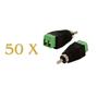 Imagem de 50 Conector Rca Macho Com Borne Câmeras Vídeo Cftv