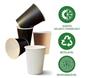 Imagem de 50 copo de papel 120 ml biodegradavel para Cafe com Tampa - Termico