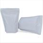 Imagem de 50 Embalagens Sacos Stand Up Pouch Branco Fosco Fecho Zip 17x23