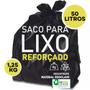 Imagem de 50 Sacos Preto lixo 200 Litros Super Reforcado Boca Larga