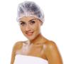 Imagem de 50 Toucas Plástica Descartável Para Banho Cabelo Sanfonada antialérgica