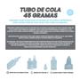Imagem de 50 Tubinho Para Cola Vio 45G Com Tampa Cola Liquida Branca