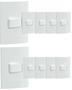 Imagem de 50 un conjunto interruptor simples lunare 10a 250v schneider