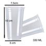 Imagem de 500 un copo descartavel liso pp 300ml 330ml resistente chopp