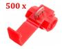 Imagem de 500un Conector Derivação Emenda Fios Vermelho 0,5 A 1,5mm