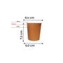 Imagem de 500Un Copo Papel Biodegradável Térmico Café 140Ml Kraft