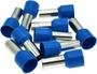 Imagem de 50x Kit Terminal Tubular Ilhós 50mm Azul Pré Isolado E50-20