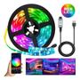 Imagem de 5M Fita Led Strip Led 5050 Rgb Quarto Sala Festa Bluetooth