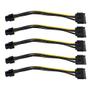 Imagem de 5pcs cabo de alimentação Sata 15 pinos a 6 pinos Pci Express Pci-e cabo de cabo Sata