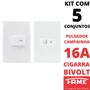 Imagem de 5un Campainha Cigarra Bivolt Pulsador Com Placa Evidence FAME