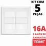 Imagem de 5un Interruptor Simples 2 Teclas 16A 4x4 Evidence FAME