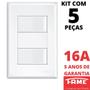 Imagem de 5un Interruptor Simples 2 Teclas 16A Com Placa 4x2 Evidence FAME