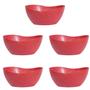 Imagem de 5un Tigela saladeira bowl oval  1,9lt vermelho