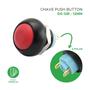 Imagem de 5x Chave Push Button 2 Terminais 12mm Ds-12b - Vermelho