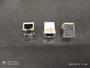 Imagem de 5x Conector Rj45 Blindado Com Led Femea 90 Trje160genl