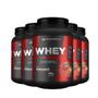 Imagem de 5x WHEY PROTEIN DE MORANGO 900G HF SUPLEMENTS