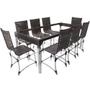 Imagem de 6 Cadeiras Haiti e Mesa de Jantar Haiti em Alumínio para Cozinha, Jardim, Edícula - Trama Original