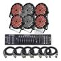 Imagem de 6 Canhao Refletor 64 Rgb 54 Leds Triled 3w + Mesa DMX + Cabos DMX