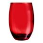 Imagem de 6 Copo Vidro 450ml Bellagio Redondo Grande Colorido Vermelho