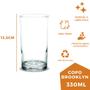 Imagem de 6 Copos Brooklyn 330ml Agua Vidro Transparente Suco Nadir