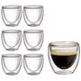 Imagem de 6 Copos De Cafe Vidro Duplo Expresso 80ml - Mimo Style