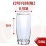 Imagem de 6 Copos de Vidro 370ML Vermelho e Transparente 370ML