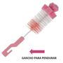 Imagem de 6 Kits de Escovas para Limpeza de Mamadeira e Bico Higienização Esponja Buba Rosa