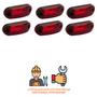 Imagem de 6 Lanterna Delimitadora LED Carreta Librelato Lateral Rubi