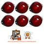 Imagem de 6 Lanterna Frontal Carreta LED Rubi 65mm c/ Sup. - Conect.