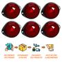 Imagem de 6 Lanterna Frontal Carreta LED Rubi 65mm c/ Sup. - Conect.