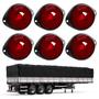 Imagem de 6 Lanterna Frontal Carreta LED Rubi 65mm c/ Sup. - Conect.