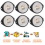 Imagem de 6 Lanterna Frontal Librelato LED Cristal 65mm c/ Sup e Conec