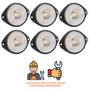 Imagem de 6 Lanterna Frontal Librelato LED Cristal 65mm c/ Sup e Conec
