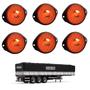 Imagem de 6 Lanterna Frontal Randon LED Âmbar 65mm c/ Sup. - Conect.