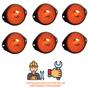 Imagem de 6 Lanterna Frontal Randon LED Âmbar 65mm c/ Sup. - Conect.