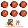Imagem de 6 Lanterna Frontal Randon LED Âmbar 65mm c/ Sup. - Conect.