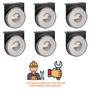 Imagem de 6 Lanterna Lateral Carreta LED Cristal 85mm c/ Sup. - Conect