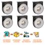Imagem de 6 Lanterna Lateral Carreta LED Cristal 85mm c/ Sup. - Conect