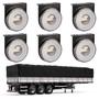 Imagem de 6 Lanterna Lateral Carreta LED Cristal 85mm c/ Sup. - Conect
