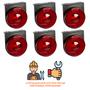 Imagem de 6 Lanterna Lateral Carreta LED Rubi 85mm c/ Sup. - Conect.