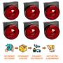 Imagem de 6 Lanterna Lateral Carreta LED Rubi 85mm c/ Sup. - Conect.