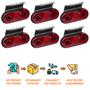 Imagem de 6 Lanterna Lateral Carreta LED Rubi c/ Suporte - Fio