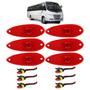 Imagem de 6 Lanterna Lateral Ônibus Caminhão Peixinho 1LED BIVOLT VM + Conector