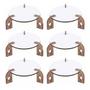 Imagem de 6 Mini Bandejas Redonda Provençal Linha Premium - Mdf Branco