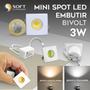 Imagem de 6 Mini Spot LED Embutir Quadrado 3W Bivolt Luz Branca Fria/6000k Nichos, Tetos, Paredes, Móveis